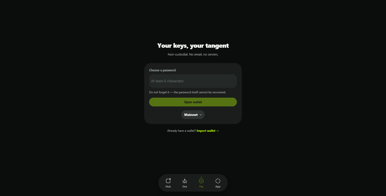 Password step